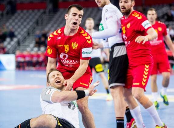13 01 2018 arena Zargreb Zagreb CRO EHF European Championship men Germany vs Montenegro in Group C in the image of Milos Vujovic of Montenegro during the preliminary round group C match of the EHF men s handball European Championship between Germany and Montenegro at the arena Zargreb in Zagreb Croatia on 2018 01 13 Zagreb Copyright: xEibner-Pressefotox EP_slo