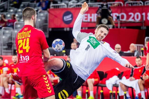 13 01 2018 arena Zargreb Zagreb CRO EHF European Championship men Germany vs Montenegro in Group C in the image of Hendrik Pekeler of Germany during the preliminary round group C match of the EHF men s handball European Championship between Germany and Montenegro at the arena Zargreb in Zagreb Croatia on 2018 01 13 Zagreb Copyright: xEibner-Pressefotox EP_slo