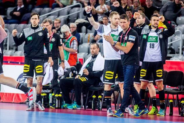 13 01 2018 arena Zargreb Zagreb CRO EHF European Championship men Germany vs Montenegro in Group C in the picture of Team Germany during the preliminary round group C match of the EHF men s handball European Championship between Germany and Montenegro at the arena Zargreb in Zagreb Croatia on 2018 01 13 Zagreb Copyright: xEibner-Pressefotox EP_slo