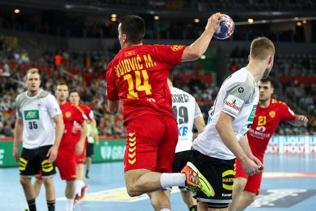 HANDBALL - EHF EURO 2018, GER vs MNE ZAGREB,CROATIA,13.JAN.18 - HANDBALL - EHF European Championship EM Europameisterschaft group stage, Germany vs Montenegro. Image shows Milos Bozovic (MNE). GEPAxpictures xMaticxKlansek
