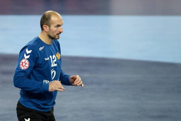 HANDBALL - EHF EURO 2018, GER vs MNE ZAGREB,CROATIA,13.JAN.18 - HANDBALL - EHF European Championship EM Europameisterschaft group stage, Germany vs Montenegro. Image shows Mile Mijuskovic (MNE). GEPAxpictures xMaticxKlansek