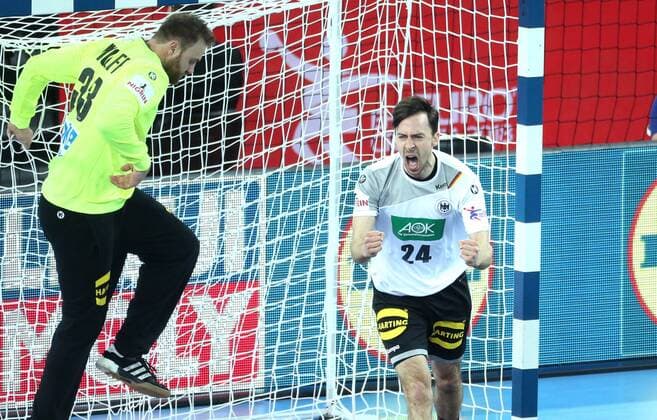European Handball Championship, Group C, Round 1, Germany - Montenegro 13.01.2018., Croatia, Arena Zagreb, Zagreb - European Handball Championship, Group C, Round 1, Germany - Montenegro. GROETZKI Patrick  SanjinxStrukic PIXSELL
