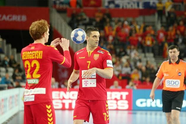 European Handball Championship, Group C, 1st round, Macedonia - Slovenia 13.01.2018., Croatia, Arena Zagreb, Zagreb - European Handball Championship, Group C, 1st round, Macedonia - Slovenia. Taleski Filip  DaliborxUrukalovic PIXSELL