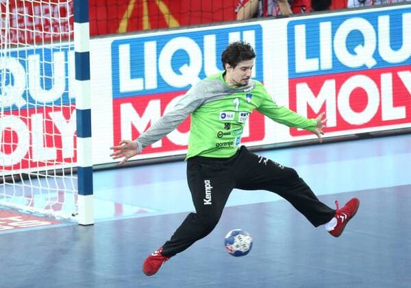 European Handball Championship, Group C, 1st round, Macedonia - Slovenia 13.01.2018., Croatia, Arena Zagreb, Zagreb - European Handball Championship, Group C, 1st round, Macedonia - Slovenia. SKOK Matevz  SanjinxStrukic PIXSELL