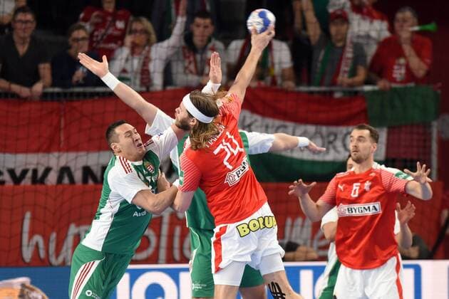 European Handball Championship, Group D, first round, Denmark - Hungary 13.01.2018., Croatia, Arena Varazdin, Varazdin - European Handball Championship, Group D, first round, Denmark - Hungary. HANSEN Mikkel  VjeranxZganecxRogulja PIXSELL