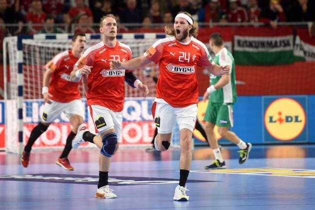 European Handball Championship, Group D, first round, Denmark - Hungary 13.01.2018., Croatia, Arena Varazdin, Varazdin - European Handball Championship, Group D, first round, Denmark - Hungary. HANSEN Mikkel  VjeranxZganecxRogulja PIXSELL