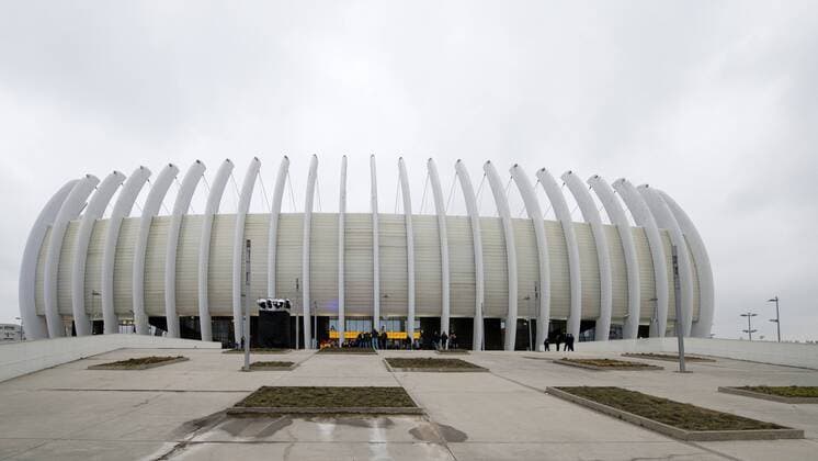 HANDBALL - EHF EURO 2018, MKD vs SLO ZAGREB,CROATIA,13.JAN.18 - HANDBALL - EHF European Championship EM Europameisterschaft group stage, Macedonia vs Slovenia. Image shows a general view of arena. GEPAxpictures xMaticxKlansek
