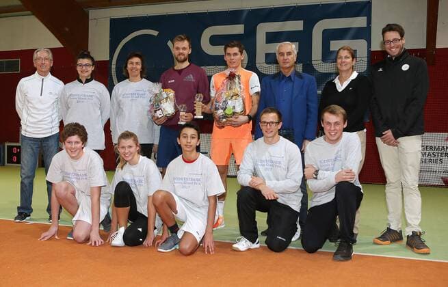 14 01 2018 Schwieberdingen Southwest Bank tennis Grand Prix tennis tournament finals back mid v l Kevin KRAWIETZ winner Daniel Masur GER GER