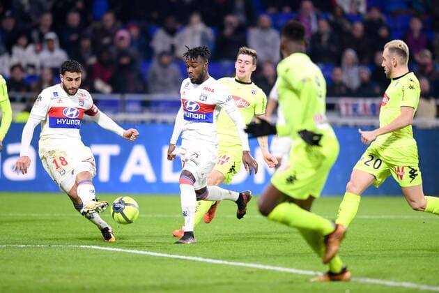18 NABIL FEKIR (ol) - BUT FOOTBALL : Lyon vs Angers - Ligue 1 Conforama - 14 01 2018 FEP Panoramic 