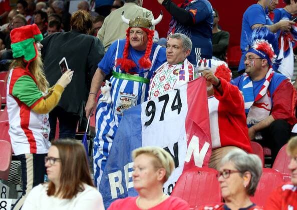 European Handball Championship, Group B, 2nd round, Austria - France 14.01.2018., Croatia, sports hall Zatika, Porec - European Handball Championship, Group B, 2nd round, Austria - France. Supporters.  IgorxKralj PIXSELL