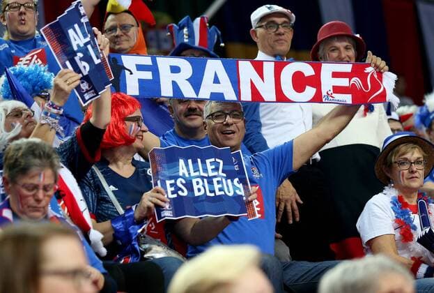 European Handball Championship, Group B, 2nd round, Austria - France 14.01.2018., Croatia, sports hall Zatika, Porec - European Handball Championship, Group B, 2nd round, Austria - France. Supporters.  IgorxKralj PIXSELL