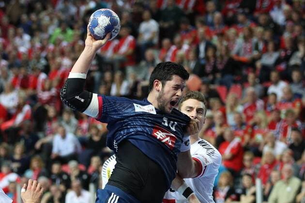 HANDBALL - EHF EURO 2018, AUT vs FRA POREC,CROATIA,14.JAN.18 - HANDBALL - EHF European Championship EM Europameisterschaft group stage, Austria vs France. Image shows Nicolas Tournat (FRA). GEPAxpictures xMaticxKlansek