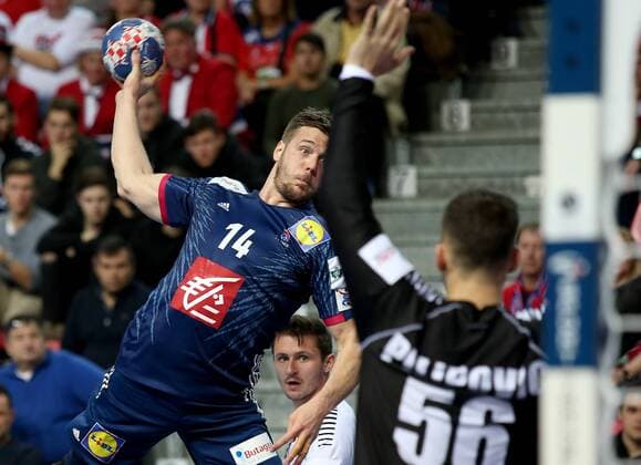 European Handball Championship, Group B, 2nd round, Austria - France 14.01.2018., Croatia, sports hall Zatika, Porec - European Handball Championship, Group B, 2nd round, Austria - France. Kentin Mahe  IgorxKralj PIXSELL