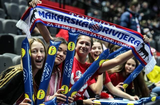 European Handball Championship, Group A, 2nd Round, Serbia - Sweden 14.01.2018., Croatia, Spaladium Arena, Split - European Handball Championship, Group A, 2nd Round, Serbia - Sweden. Supporters.  IvoxCagalj PIXSELL