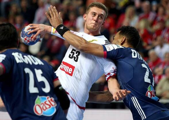 Bilder des Tages - SPORT European Handball Championship, Group B, 2nd round, Austria - France 14.01.2018., Croatia, sports hall Zatika, Porec - European Handball Championship, Group B, 2nd round, Austria - France. Mykola Bilyk  IgorxKralj PIXSELL