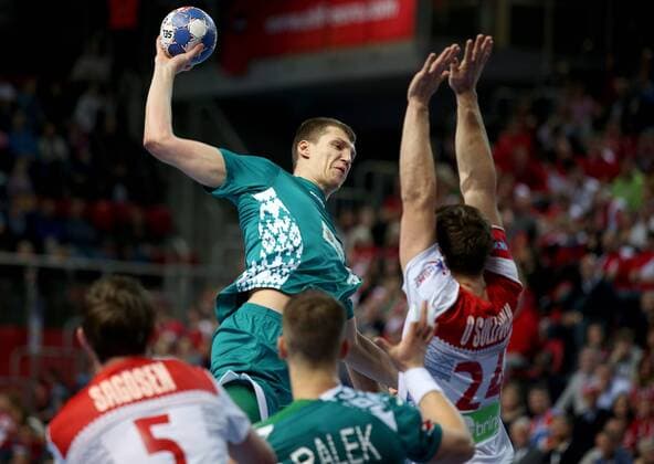 European Handball Championship, Group B, 2nd Round, Norway - Belarus 14.01.2018., Croatia, sports hall Zlatika, Porec - European Handball Championship, Group B, 2nd Round, Norway - Belarus. Uladzislau Kulesh  IgorxKralj PIXSELL