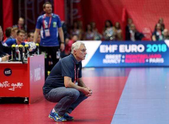 European Handball Championship, Group B, 2nd Round, Norway - Belarus 14.01.2018., Croatia, sports hall Zlatika, Porec - European Handball Championship, Group B, 2nd Round, Norway - Belarus. Yuri Shevtsov, coach.  IgorxKralj PIXSELL