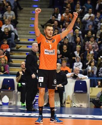 Aleksandar Okolic BR volleys BR cheers volleys Berlin SWD powervolleys Düren German volleyball league season 2017 2018 men men men men volleyball Germany Germany Max Schmeling Halle Berlin 14 1 2018