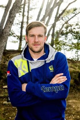 180115 Max Darj poses for a portrait during a press conference with the Swedish national team handball Handball CHAMPIONSHIP on 15 January 2018 2018 in Split  Copyright: LUDVIGxTHUNMAN BB180115LT037
