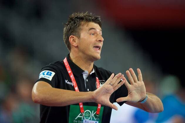Handball Zagreb 15 01 2018 Championship men s men euro Championships preliminary round Slovenia SLO Germany GER Christian Prokop Germany coach