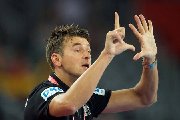 Handball Zagreb 15 01 2018 Championship men s men euro Championships preliminary round Slovenia SLO Germany GER Christian Prokop Germany coach