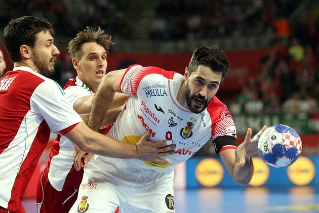 Handball, EM, Ungarn - Spanien European Handball Championship, Group D, 2nd Round, Hungary - Spain 15.01.2018., Croatia, Arena, Varazdin - European Handball Championship, Group D, 2nd Round, Hungary - Spain. ENTRERRIOS Raul  GoranxStanzl PIXSELL
