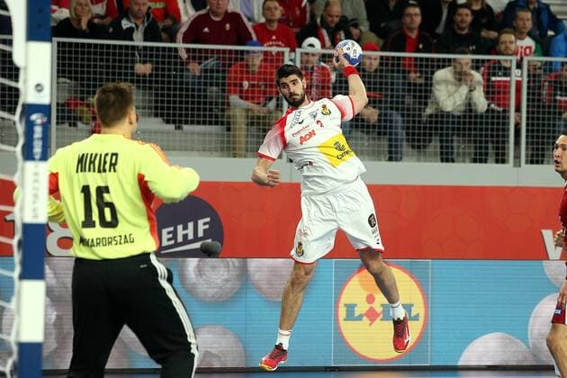 Handball, EM, Ungarn - Spanien European Handball Championship, Group D, 2nd Round, Hungary - Spain 15.01.2018., Croatia, Arena, Varazdin - European Handball Championship, Group D, 2nd Round, Hungary - Spain. GURBINDO Eduardo  GoranxStanzl PIXSELL