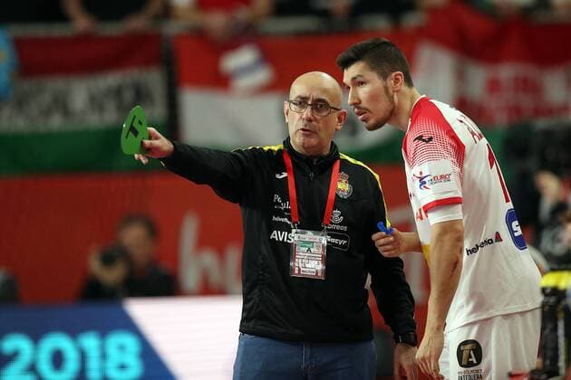 Handball, EM, Ungarn - Spanien European Handball Championship, Group D, 2nd Round, Hungary - Spain 15.01.2018., Croatia, Arena, Varazdin - European Handball Championship, Group D, 2nd Round, Hungary - Spain. RIBERA Jordi  GoranxStanzl PIXSELL