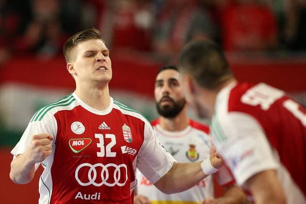 Handball, EM, Ungarn - Spanien European Handball Championship, Group D, 2nd Round, Hungary - Spain 15.01.2018., Croatia, Arena, Varazdin - European Handball Championship, Group D, 2nd Round, Hungary - Spain. BARTOK Donat  GoranxStanzl PIXSELL