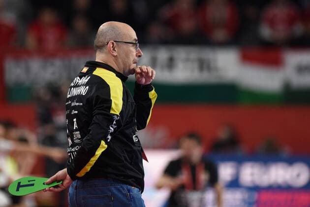 Handball, EM, Ungarn - Spanien European Handball Championship, Group D, 2nd Round, Hungary - Spain 15.01.2018., Croatia, Arena, Varazdin - European Handball Championship, Group D, 2nd Round, Hungary - Spain. RIBERA Jordi, coach.  VjeranxZganec-Rogulja PIXSELL