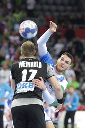 European Handball Championship, Group C, 2nd Round, Slovenia - Germany 15.01.2018., Croatia, Arena, Zagreb - European Handball Championship, Group C, 2nd Round, Slovenia - Germany. Weinhold Steffen.  LukaxStanzl PIXSELL