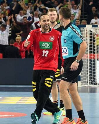 Zagreb Croatia Zagreb arena 15 1 2018 men handball European Championship 2018 Germany vs Slovenia playing SILVIO Hamad FOXES BERLIN Germany complained to the referee