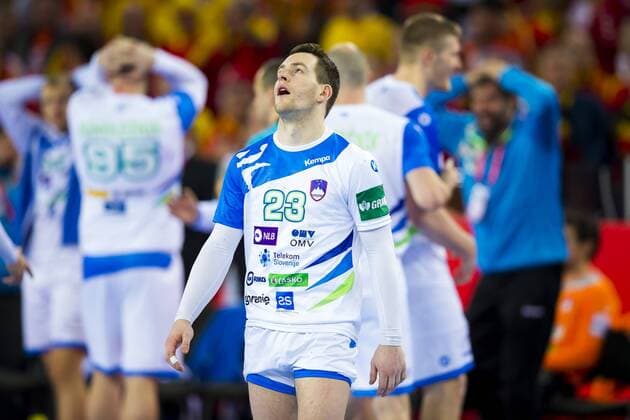 Miha Zarabec Nr 23 Slovenia after the penalty decision in the last second Slovenia Germany preliminary handball EHF euro 2018 15 01 18 Zagreb Croatia Zagreb arena Copyright: xAgentur54Gradx xFelixxKoenigx