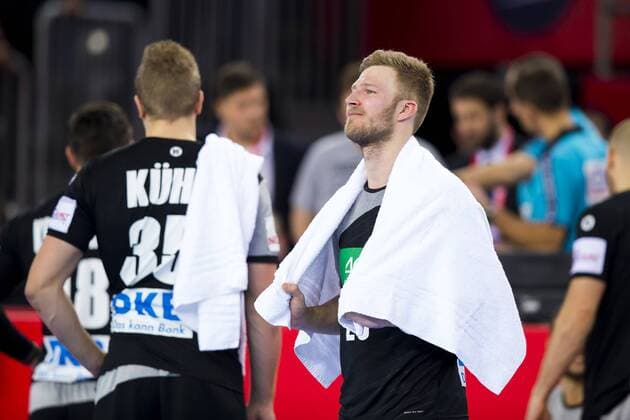 Julius Kuehn Nr 35 Germany Philipp Weber No. 20 is Germany after the end of the regular game disappointed Slovenia Germany preliminary handball EHF euro 2018 15 01 18 Zagreb Croatia Zagreb arena Copyright: xAgentur54Gradx xFelixxKoenigx