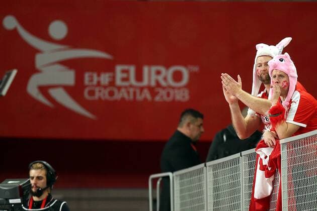European Handball Championship, Group D, 2nd round, Czech Republic - Denmark 15.01.2018., Croatia, Arena, Varazdin - European Handball Championship, Group D, 2nd round, Czech Republic - Denmark. Supporters.  GoranxStanzl PIXSELL
