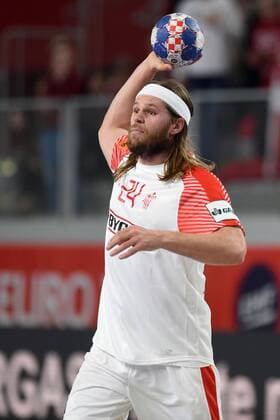 European Handball Championship, Group D, 2nd round, Czech Republic - Denmark 15.01.2018., Croatia, Arena, Varazdin - European Handball Championship, Group D, 2nd round, Czech Republic - Denmark. HANSEN Mikkel  VjeranxZganec-Rogulja PIXSELL