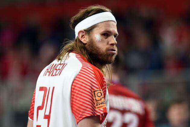 Themen der Woche - SPORT Bilder des Tages - SPORT Handball, EM, Tschechien - Dänemark European Handball Championship, Group D, 2nd round, Czech Republic - Denmark 15.01.2018., Croatia, Arena, Varazdin - European Handball Championship, Group D, 2nd round, Czech Republic - Denmark. HANSEN Mikkel  VjeranxZganec-Rogulja PIXSELL
