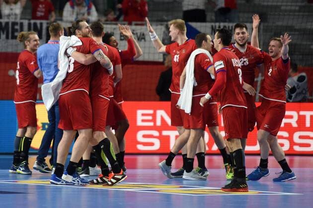 Handball, EM, Tschechien - Dänemark European Handball Championship, Group D, 2nd round, Czech Republic - Denmark 15.01.2018., Croatia, Arena, Varazdin - European Handball Championship, Group D, 2nd round, Czech Republic - Denmark.  VjeranxZganec-Rogulja PIXSELL