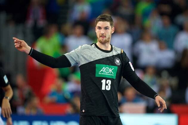 Handball Zagreb 15 01 2018 Championship men s men euro Championships preliminary round Slovenia SLO Germany GER Hendrik Padmore Germany no. 13
