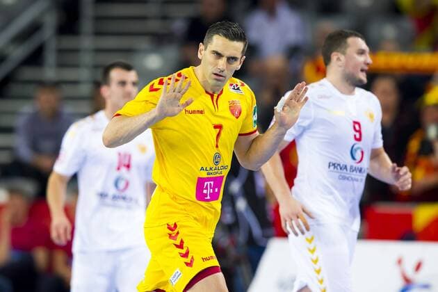 Kiril Lazarov Nr 7 Macedonia Montenegro Macedonia preliminary handball EHF euro 2018 15 01 18 Zagreb Croatia Zagreb arena Copyright: xAgentur54Gradx xFelixxKoenigx