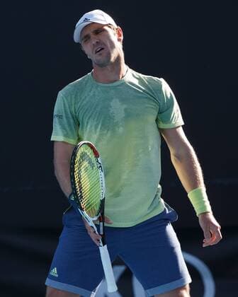 MISCHA ZVEREV GER responds exasperated anger frustration emotion Tennis Australian Open 2018 Grand Slam ATP WTA Melbourne Park Melbourne Victoria Australia 16 January 2018 Copyright: xJuergenxHasenkopfx