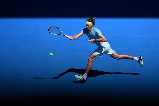 Themen der Woche - SPORT Alexander Zverev (Ger) TENNIS : AUSTRALIAN OPEN 2018 antoinecouvercelle panoramic 