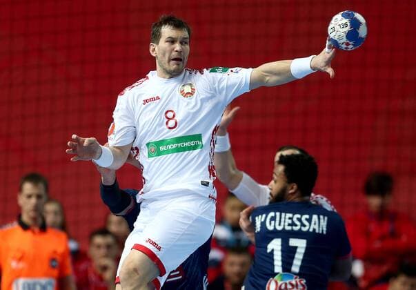European Handball Championship, Group B, 3rd round, France - Belarus 16.01.2018., Zatika Centre, Porec, Croatia - 2018 European Men s Handball Championship, Group B, 3rd round, France - Belarus. Siarhei Shylovich.  IgorxKralj PIXSELL