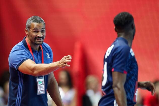 HANDBALL - EHF EURO 2018, FRA vs BLR POREC,CROATIA,16.JAN.18 - HANDBALL - EHF European Championship EM Europameisterschaft group stage, France vs Belarus. Image shows head coach Didier Dinart (FRA). GEPAxpictures xMaticxKlansek