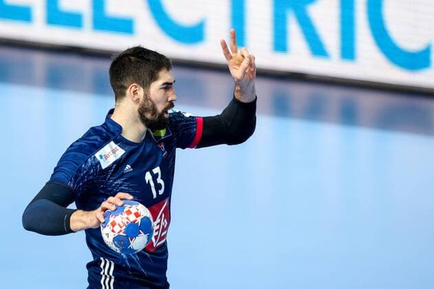 HANDBALL - EHF EURO 2018, FRA vs BLR POREC,CROATIA,16.JAN.18 - HANDBALL - EHF European Championship EM Europameisterschaft group stage, France vs Belarus. Image shows Nikola Karabatic (FRA). GEPAxpictures xMaticxKlansek