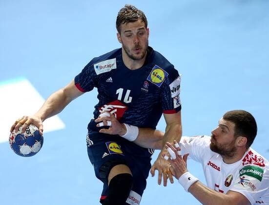 European Handball Championship, Group B, 3rd round, France - Belarus 16.01.2018., Zatika Centre, Porec, Croatia - 2018 European Men s Handball Championship, Group B, 3rd round, France - Belarus. Kentin Mahe.  IgorxKralj PIXSELL