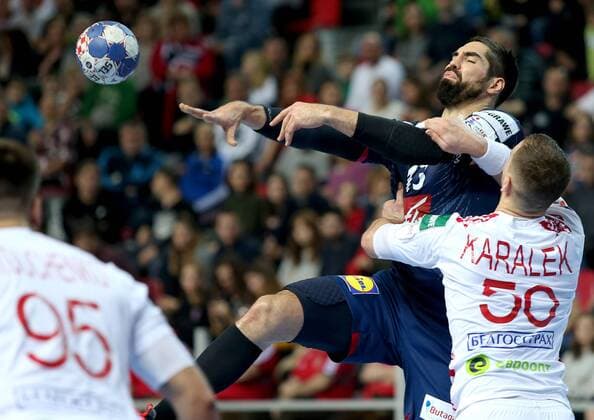 European Handball Championship, Group B, 3rd round, France - Belarus 16.01.2018., Zatika Centre, Porec, Croatia - 2018 European Men s Handball Championship, Group B, 3rd round, France - Belarus. Nikola Karabatic.  IgorxKralj PIXSELL