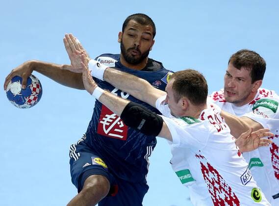 European Handball Championship, Group B, 3rd round, France - Belarus 16.01.2018., Zatika Centre, Porec, Croatia - 2018 European Men s Handball Championship, Group B, 3rd round, France - Belarus. Nicolas Claire.  IgorxKralj PIXSELL