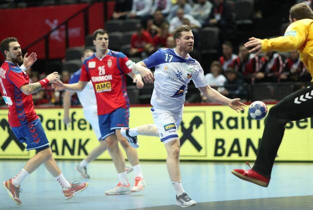 European Handball Championship, Group A, 3rd round, Serbia - Iceland 16.01.2018., Spaladium Arena, Split, Croatia - 2018 European Men s Handball Championship, Group A, 3rd round, Serbia - Iceland. Arnor Thor Gunnarsson.  SlavkoxMidzor PIXSELL