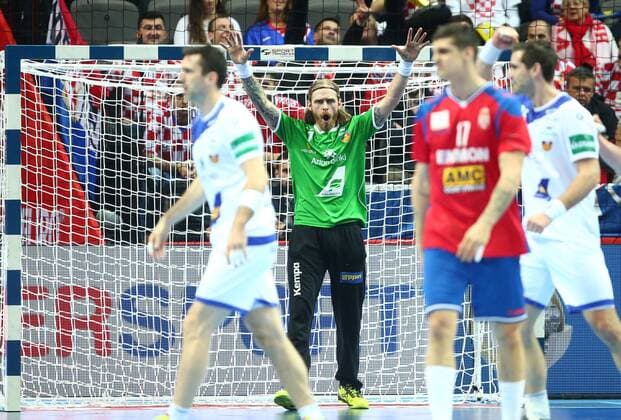European Handball Championship, Group A, 3rd round, Serbia - Iceland 16.01.2018., Spaladium Arena, Split, Croatia - 2018 European Men s Handball Championship, Group A, 3rd round, Serbia - Iceland. Bjorgvin Pall Gustavsson.  SlavkoxMidzor PIXSELL